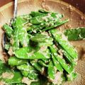 ハチ8コロ8's cooksnap of when they made スナップえんどうのツナ味噌和え.
