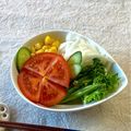 かっちゃん杉's cooksnap of when they made サラダに✨トマトを切ってお花に並べる.