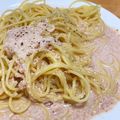 marikocchi's cooksnap of when they made えっ!豆乳だけ!?ｸﾘ～ﾐｨ明太子パスタ.