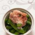 ちゃまたまご's cooksnap of when they made 簡単スナップエンドウと辛子明太子の和え物.
