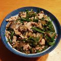 ダンディねこ's cooksnap of when they made 豚ひき肉とニラ・なすのそぼろ丼♡.