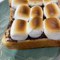 くろくま☆'s cooksnap of when they made 簡単！チョコとマシュマロのトースト.