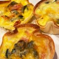 さくらんぼぺんぎん's cooksnap of when they made トースターで焼く♡餃子の皮でミニキッシュ.