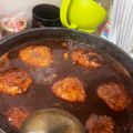 yaojun's cooksnap of when they made ビーフシチューで!?煮込みハンバーグ.