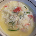 yu228's cooksnap of when they made ぽっかぽか♡カニカマと白ネギのたまご粥.