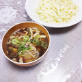 めみたん☆'s cooksnap of when they made スタミナ補給に！豚ときのこのつけうどん.