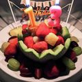 ぽかぽかぽっぽ's cooksnap of when they made パーティーフルーツ！簡単メロンの飾り切り.