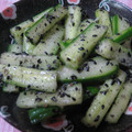 ゆみにゃむ's cooksnap of when they made 簡単!! ごま塩きゅうり.