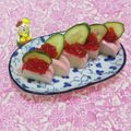 みかかめ's cooksnap of when they made ♪かまぼこのきゅうりに筋子はさみ♪.
