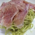 ヒデサナ's cooksnap of when they made 簡単！生ハムとアボカドのグリーンパスタ.