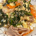 わかなみママ's cooksnap of when they made 豚こまと小松菜の中華風あんかけ丼.