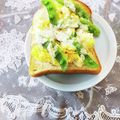 めみたん☆'s cooksnap of when they made エンドウと卵とチーズの春色トースト♬.