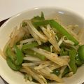 クロッワッサン's cooksnap of when they made ピリ辛！もやしとピーマンだけの炒めもの.