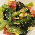 食べる！'s cooksnap of when they made 小松菜とツナ、トマト、卵の炒め物.