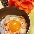 さんちゃん（╹◡╹）'s cooksnap of when they made 背徳の瞳　クリームチーズ明太子の目玉焼き.