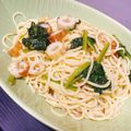 tonmyee's cooksnap of when they made ちぎり竹輪とホウレン草の鰹節風マヨパスタ.