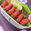 YU-ZEN's cooksnap of when they made 宇宙人ソーセー人＠簡単キャラ弁　おかず.