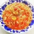 美味礼讚's cooksnap of when they made シーフード★トマトスープパスタ.