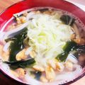 kinniko's cooksnap of when they made あさりたっぷり白だしうどん.