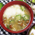みっちゃん❇️68's cooksnap of when they made なめことオクラととろろのお味噌汁.