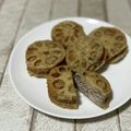 まくのうち's cooksnap of when they made レンコンのはさみ揚げ.
