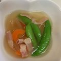 クックサエ's cooksnap of when they made スナップエンドウと（新）玉ねぎのスープ.