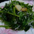myukitty's cooksnap of when they made 空芯菜とじゃこのニンニク炒め.