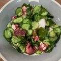 HappyYumi's cooksnap of when they made 梅酢たこ きゅうりとわかめの酢の物.