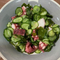 HappyYumi's cooksnap of when they made 梅酢たこ きゅうりとわかめの酢の物.