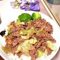 naopon☆'s cooksnap of when they made 安いお肉でよくばり牛豚焼き肉丼♪.