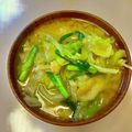 azbjbn's cooksnap of when they made ニラとキャベツの味噌汁♪.