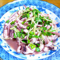 はりゃりゃ's cooksnap of when they made 簡単おつまみ♥カイワレとイカのレモン炒め.