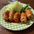 みかたんキッチン's cooksnap of when they made ■ボリューム満点！豚肉巻き竹輪のBBQ風.