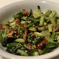 まろろっく's cooksnap of when they made かぶの葉とベーコンのにんにく炒め✿.
