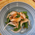 moripu's cooksnap of when they made 絹さや・梅おかか和え.