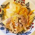 うーちゃん：）'s cooksnap of when they made 細切りキャベツの豚シャキ鍋.