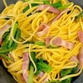 ポムポムポヨコ's cooksnap of when they made ほうれん草ベーコン醤油パスタ.