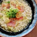 いなばっくす☆'s cooksnap of when they made ベーコンとキャベツ炒め塩らーめん.