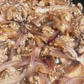 Takahashi9's cooksnap of when they made 簡単！牛ひき肉とたまねぎで牛丼風炒め.
