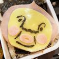 tmm1205K's cooksnap of when they made かくれももじり サンドイッチ キャラ弁.