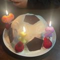 ちょこりゅう's cooksnap of when they made サッカーボールケーキ.
