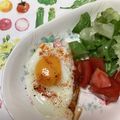 おはなすき's cooksnap of when they made 目玉焼き♪七味唐辛子で食べてみてね❤.