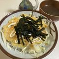 papikun's cooksnap of when they made 〖 とろ～り♪明太オムレツキャベツ丼 〗.