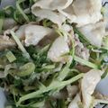 ひぃちゃんひー's cooksnap of when they made ごま油香る♪豚バラと水菜ネギ炒め.