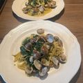 Yokchina's cooksnap of when they made あさりとほうれん草のシンプルパスタ.