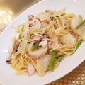☆ｷｬｻﾘﾝ☆'s cooksnap of when they made 簡単パスタ♡しらすとかぶのペペロンチーノ.