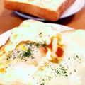 ＊sunlight＊'s cooksnap of when they made 隠し味がお気に入り♡目玉焼きトースト♡.
