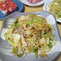よちりん's cooksnap of when they made ホルモン焼きソバ～鳥取県のご当地グルメ～.