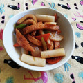 ﾁｲﾁｬﾝﾏﾏ's cooksnap of when they made 韓国おかず♪トッポギとさつま揚げ炒め.