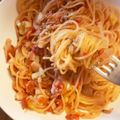 クックFJ5BNF☆'s cooksnap of when they made ごま油香る♪「葱と桜エビのパスタ」.